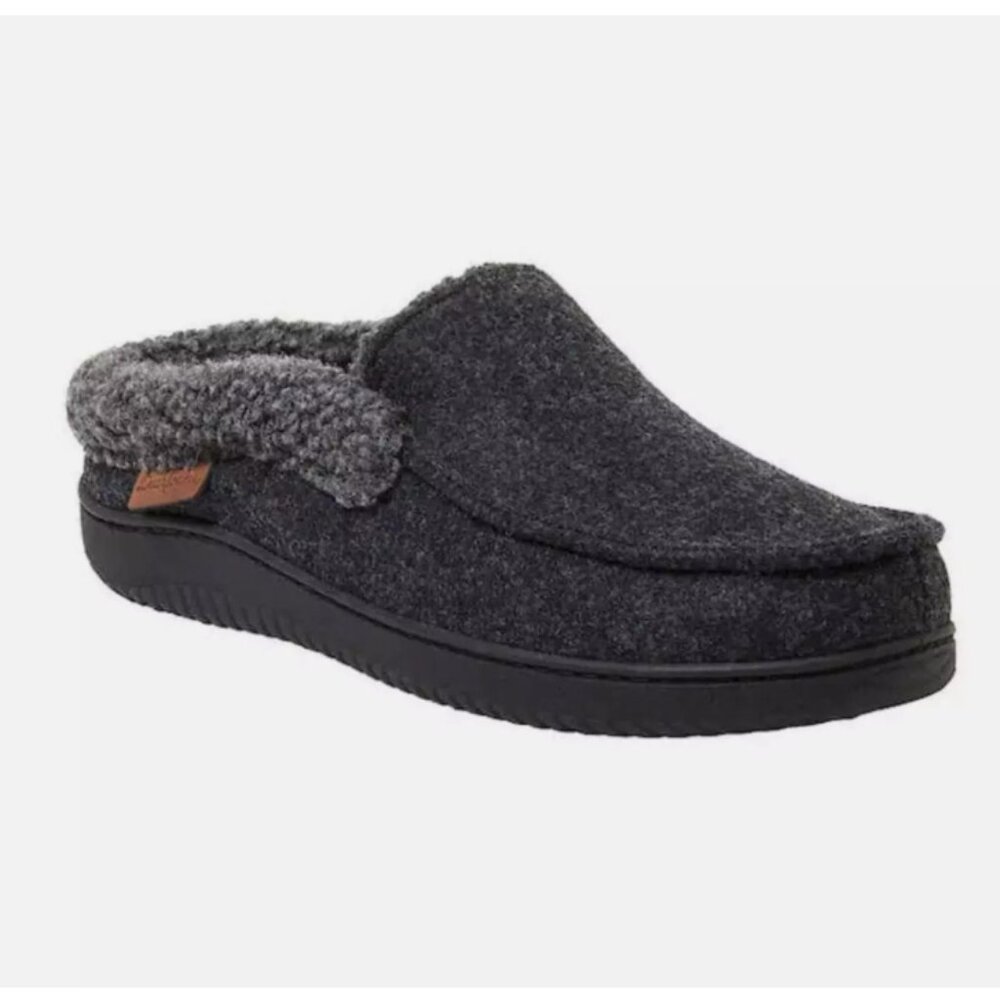 Dearfoams Mens Memory Foam Comfy Slippers Black Size S 7-8